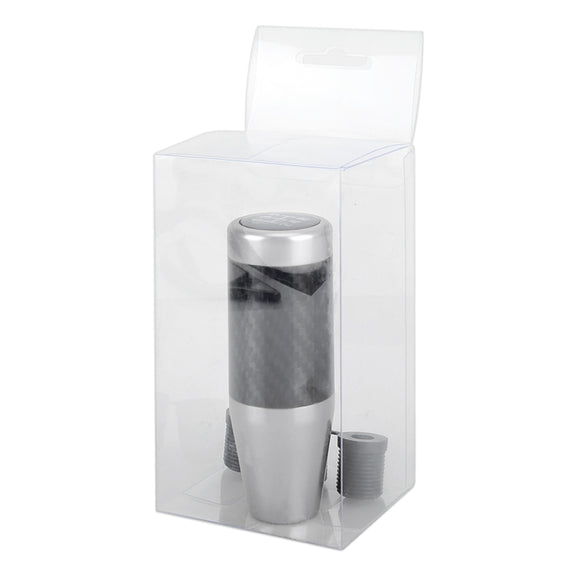 Universal Car Carbon Fiber Pattern Gear Head Gear Shift Knob (Silver)