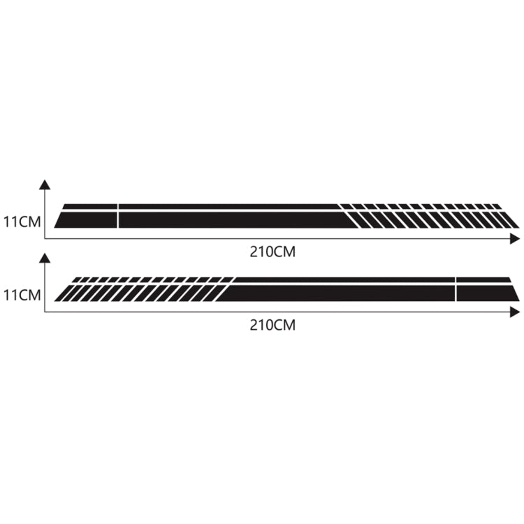 Car Styling Stripe PVC Sticker Auto Decorative Sticker (Black)
