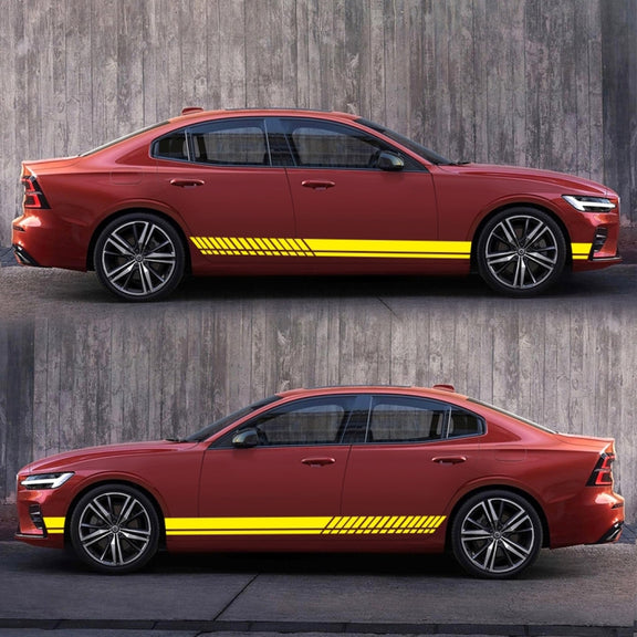 Car Styling Stripe PVC Sticker Auto Decorative Sticker (Yellow)