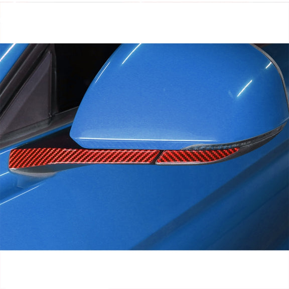 4 in 1 Car Carbon Fiber Rearview Mirror Decorative Sticker for Ford Mustang 2015-2020