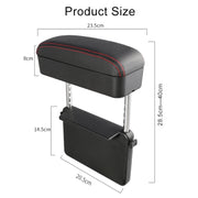 Universal Car PU Leather Wrapped Armrest Box Cushion Car Armrest Box Mat with Storage Box (Grey)