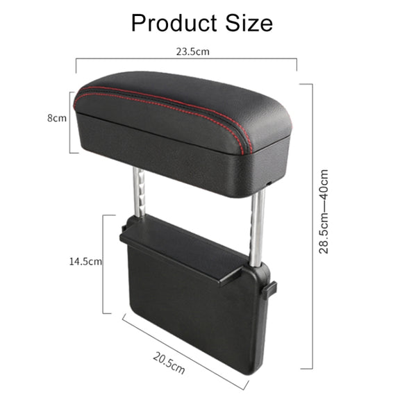 Universal Car PU Leather Wrapped Armrest Box Cushion Car Armrest Box Mat with Storage Box (Grey)