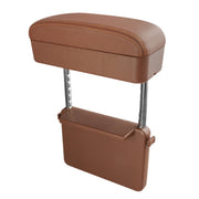 Universal Car PU Leather Wrapped Armrest Box Cushion Car Armrest Box Mat with Storage Box (Brown)