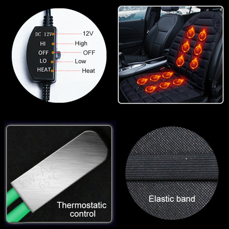 Car 24V Front Seat Heater Cushion Warmer Cover Winter Heated Warm, Single Seat (Beige)