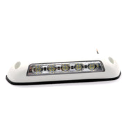 DC 12V 2.6W 6000K IP67 Marine RV Water-resistant LED Stair Deck Dome Light Ceiling  Lamp, White Shell and Rubber Base