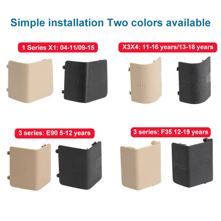 Car Diagnostic Plug Cover OBD Panel Decorative Cover 51437147538 for BMW E84 2009-2015(Beige)