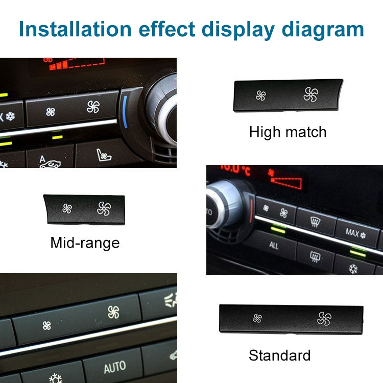 Car Wind Power Switch Air Conditioning Air Volume Button for BMW 5 Series 2011-2017 / 7 Series 2009-2015, Right Middle Configuration