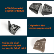 Car Right Side 5-button Steering Wheel Switch Buttons Panel 1648200110 for Mercedes-Benz W164, Left Driving (Coffee)