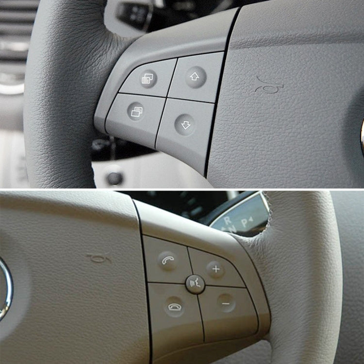 Car Right Side 5-button Steering Wheel Switch Buttons Panel 1648200110 for Mercedes-Benz W164, Left Driving (Coffee)