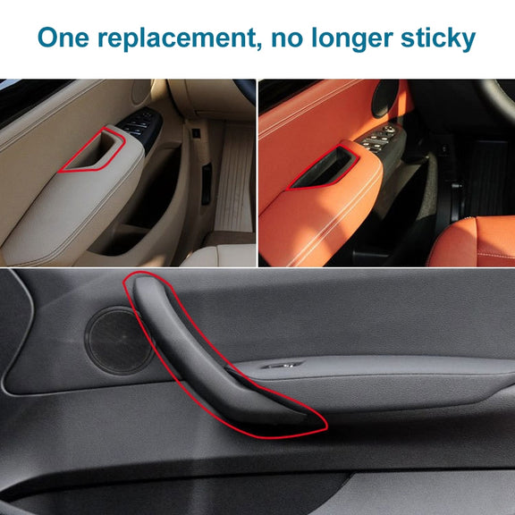 Car Rear Left Inside Doors Handle Pull Trim Cover 5141 7394 519-1 for BMW X3 X4, Left Driving (Beige)