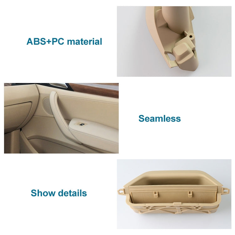Car Front Left Inside Doors Handle Pull Trim Cover 5141 7394 519-1 for BMW X3 X4, Left Driving (Beige)