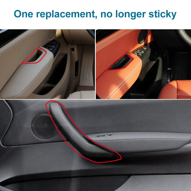 Car Front Left Inside Doors Handle Pull Trim Cover 5141 7394 519-1 for BMW X3 X4, Left Driving (Beige)