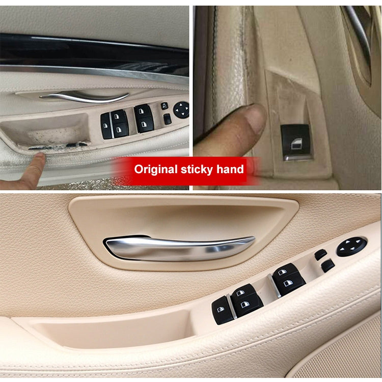 Car High Configuration Version Inside Doors Handle Pull Trim Cover 5141 7225 873 for BMW F10 F18, Left Driving (Black)