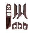Car Imported Version Inside Doors Handle Pull Trim Cover 5141 7225 873 for BMW F10 F18, Left Driving (Wine Red) - Door Handles by PMC TechLife | Online Shopping South Africa | PMC TechLife | Buy Now Pay Later Mobicred