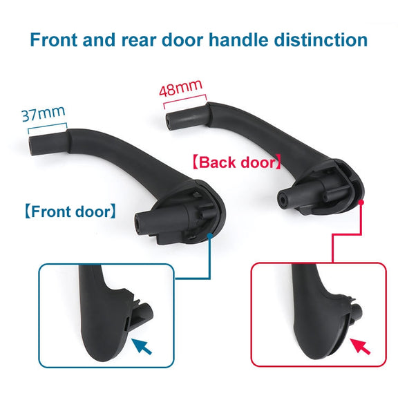 Car Rear Left Inside Doors Handle Pull Trim Cover for Mercedes-Benz C-class W203 -2007, Left Driving (Grey)