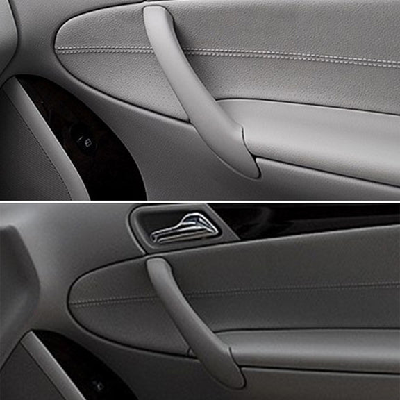 Car Front Left Inside Doors Handle Pull Trim Cover for Mercedes-Benz C-class W203 -2007, Left and Right Driving(Black)