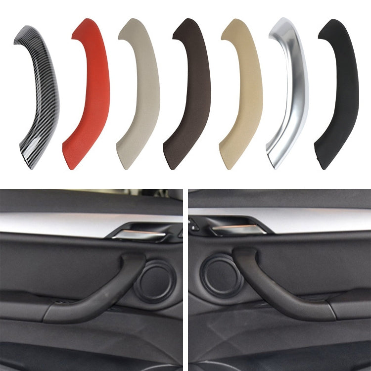 Car Left Side Inside Doors Handle Pull Trim Cover 51417417513 for BMW X1 2016-, Left Driving (Coffee)