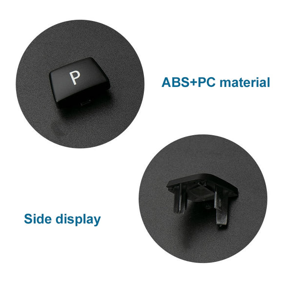 Car Gear Lever Auto Parking Button Letter P Cap for BMW X5 X6 2007-2013, Left Driving (Blue)