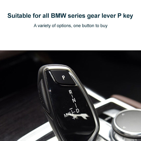 Car Gear Lever Auto Parking Button Letter P Cap for BMW G Chassis Series, Left Driving (Blue)