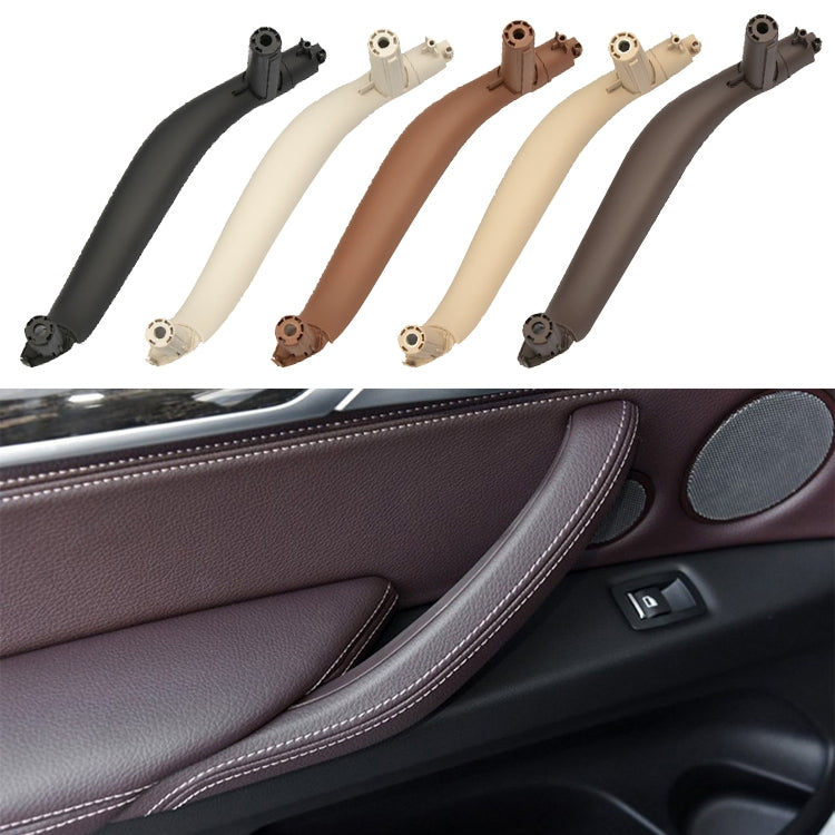 Car Right Side Inside Doors Handle Pull Trim Cover for BMW X5 / X6, Left Driving (Black)