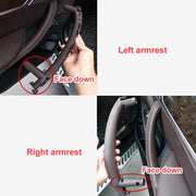 Car Right Side Inside Doors Handle Pull Trim Cover for BMW X5 / X6, Left Driving (Grey White)