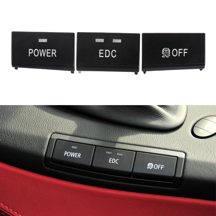 Car No. 3 Center Console Switch Button for BMW 3 Series M3 2005-2012, Left Driving