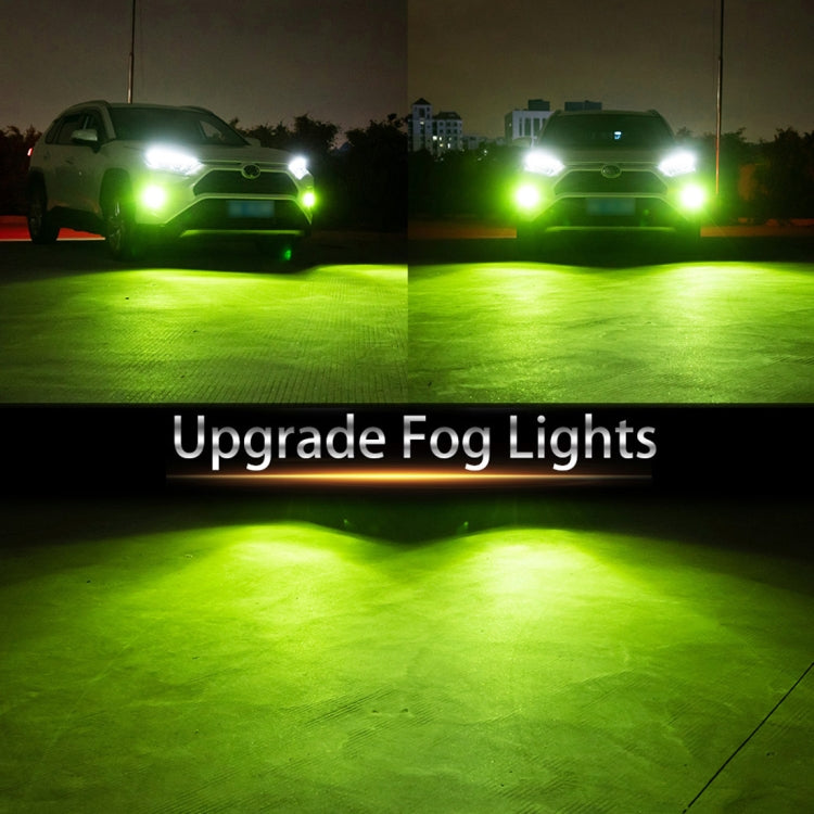 1 Pair 9006 DC12V 7.8W Car LED Fog Light (Lime Green)
