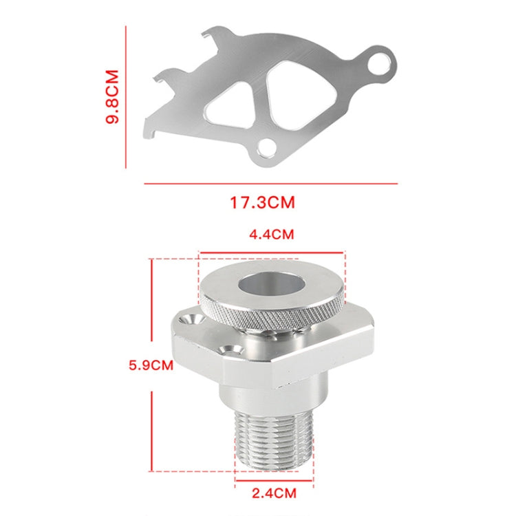 For Ford Mustang 1996-2004 Car Cable Firewall Regulator Clutch Quadrant Kit(Silver)