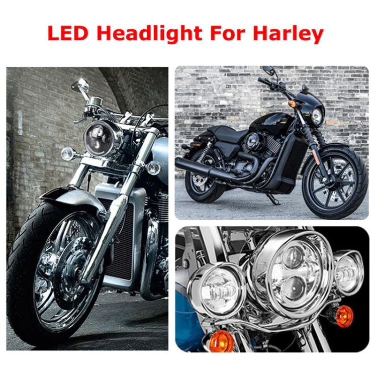 5.75 inch DC12V 6000K-6500K 40W Car LED Headlight for Harley(Black)