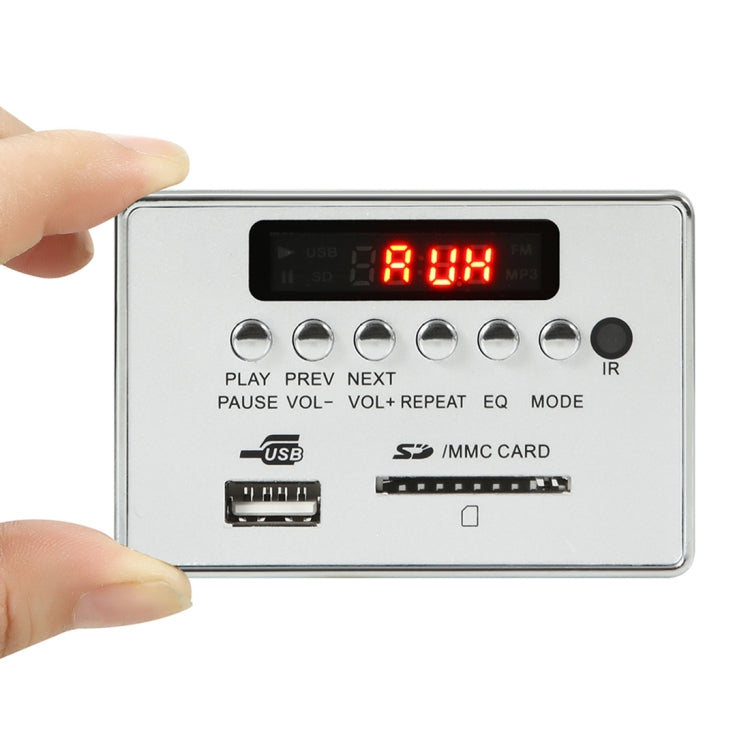 Car 5V Audio MP3 Player Decoder Board FM Radio SD Card USB AUX, with Bluetooth / Remote Control(Silver Grey)
