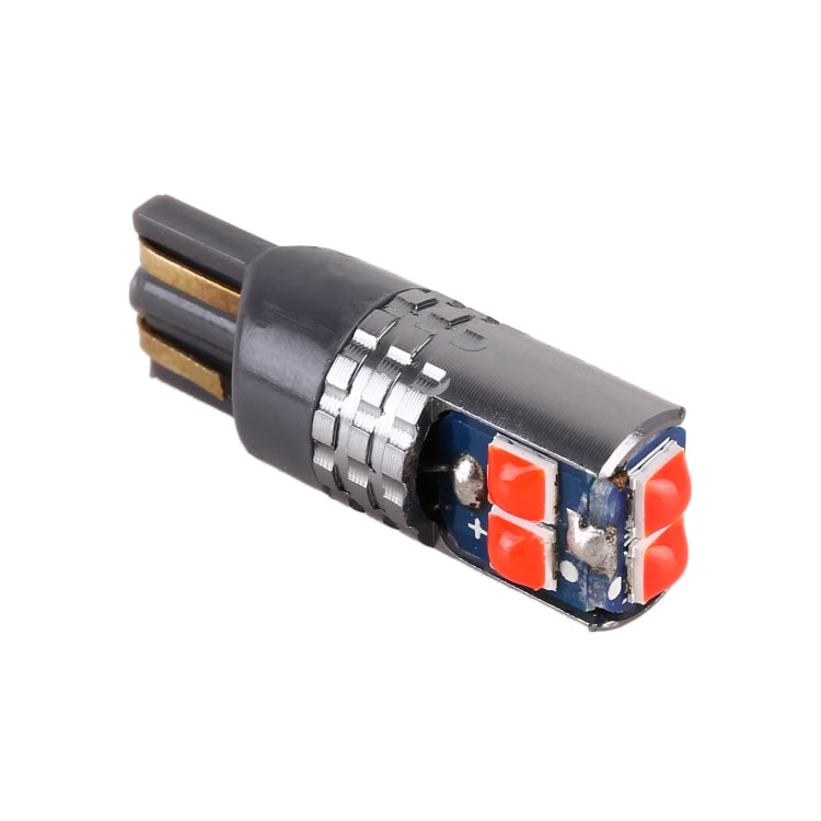 2 PCS T10 / W5W / 168 DC12-24V / 1.8W / 6000K / 140LM Car Clearance Light 4LEDs SMD-3030 Lamp Beads with Decoding & Constant Current (Red Light)