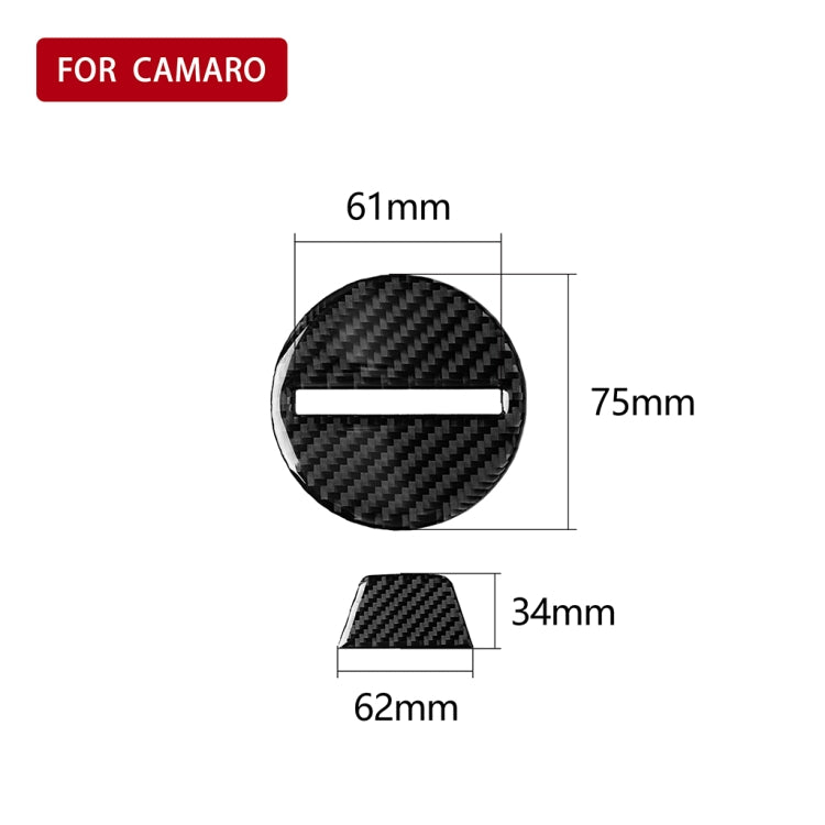 2 in 1 Car Carbon Fiber Steering Wheel Button Decorative Sticker for Chevrolet Camaro 2017-2019, Left and Right Drive Universal