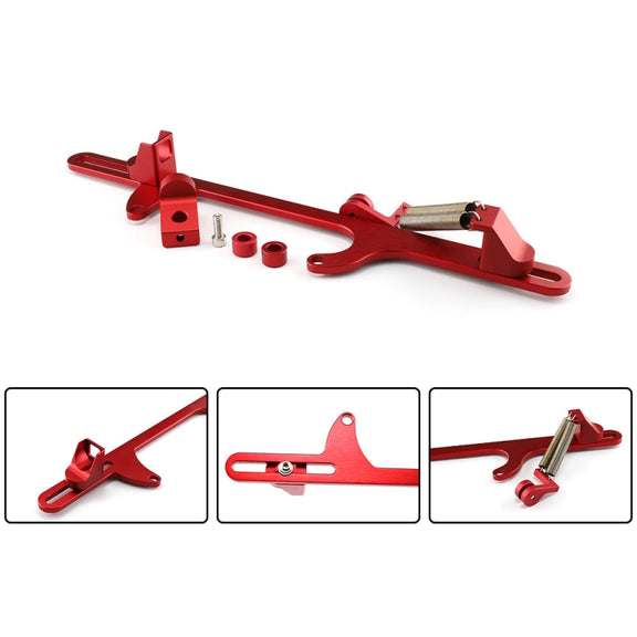 Car Modification Accessories Aluminum Alloy 4500 Series Cable Base Throttle Bracket Throttle Valve Cable(Blue)