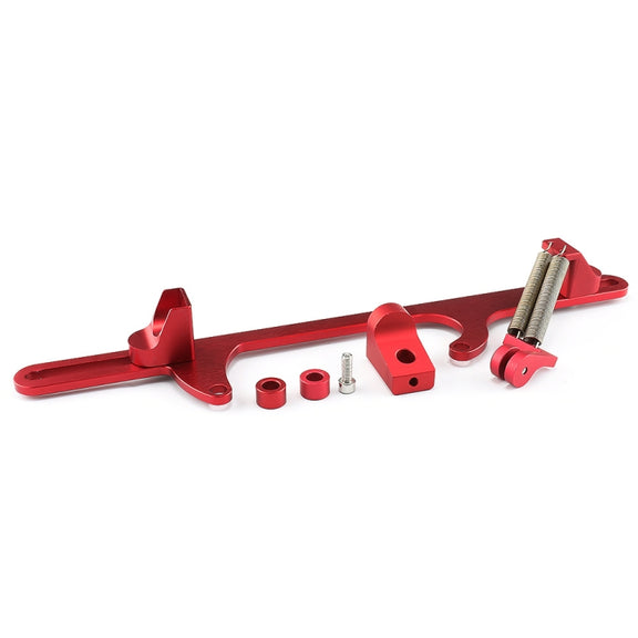 Car Modification Accessories Aluminum Alloy 4500 Series Cable Base Throttle Bracket Throttle Valve Cable(Red)