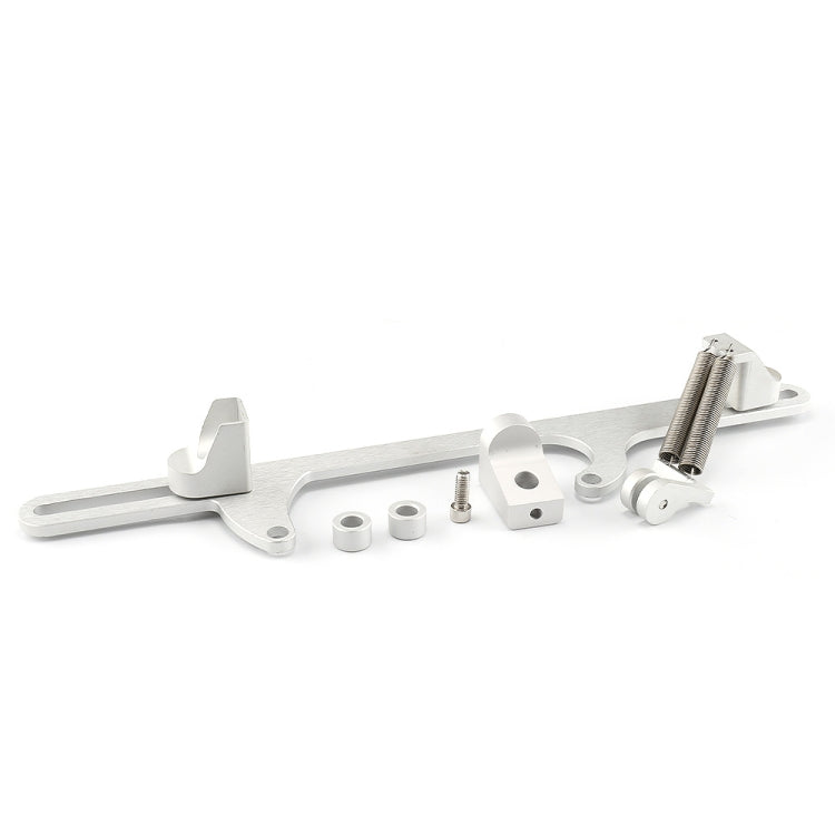 Car Modification Accessories Aluminum Alloy 4500 Series Cable Base Throttle Bracket Throttle Valve Cable(Silver)