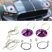 XH-6049 Car Universal Modified Racing Punch-free Aluminum Engine Hood Lock Cover(Purple)