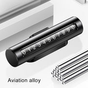 Car Metal Roller Creative Temporary Parking Card Parking Number Card (Silver)