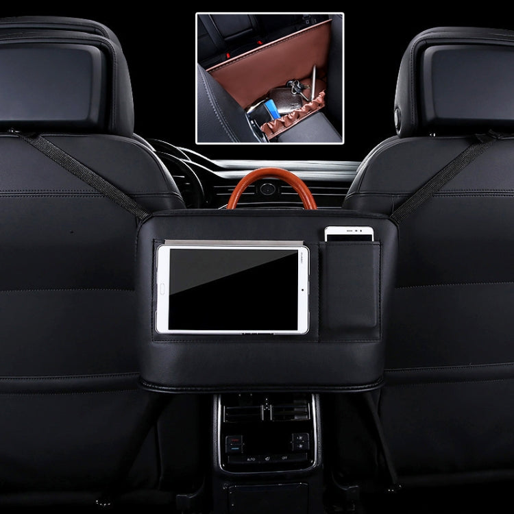 Car Front Seat Hanging Bag Mobile Phone Storage Bag (Black)