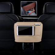 Car Front Seat Hanging Bag Mobile Phone Storage Bag (Beige)