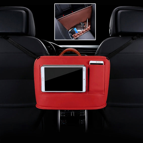 Car Front Seat Hanging Bag Mobile Phone Storage Bag (Red)