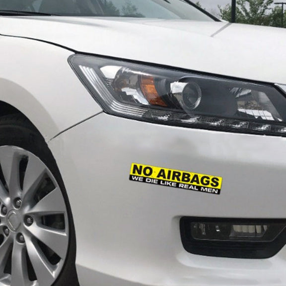 10 PCS Car NO AIRBAGS Words Random Decorative Sticker