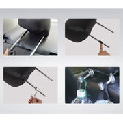 Car Hidden Creative Aluminum Alloy Seat Hook Organizer Storage Hanger (Black)