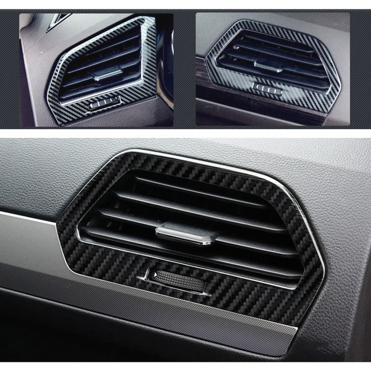 Car Carbon Fiber Central Control Side Air Outlet Frame Decorative Sticker for Volkswagen Tiguan L