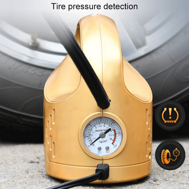DC 12V 100W Four In One Portable  Car Tire Pump Inflatable Pump(Gold)
