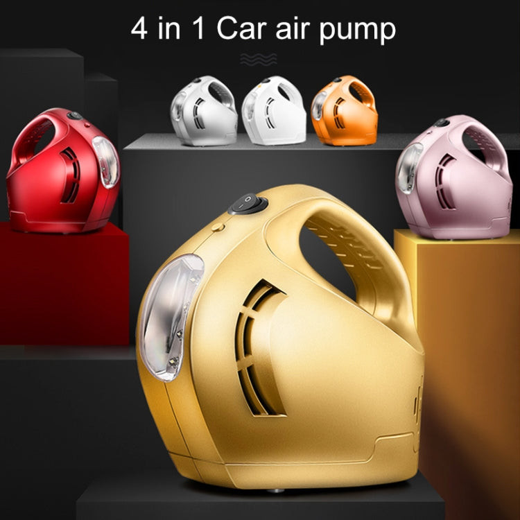 DC 12V 100W Four In One Portable  Car Tire Pump Inflatable Pump(Silver)