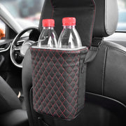 Car Back Seat Hook Garbage Can Car Storage Box (Black)