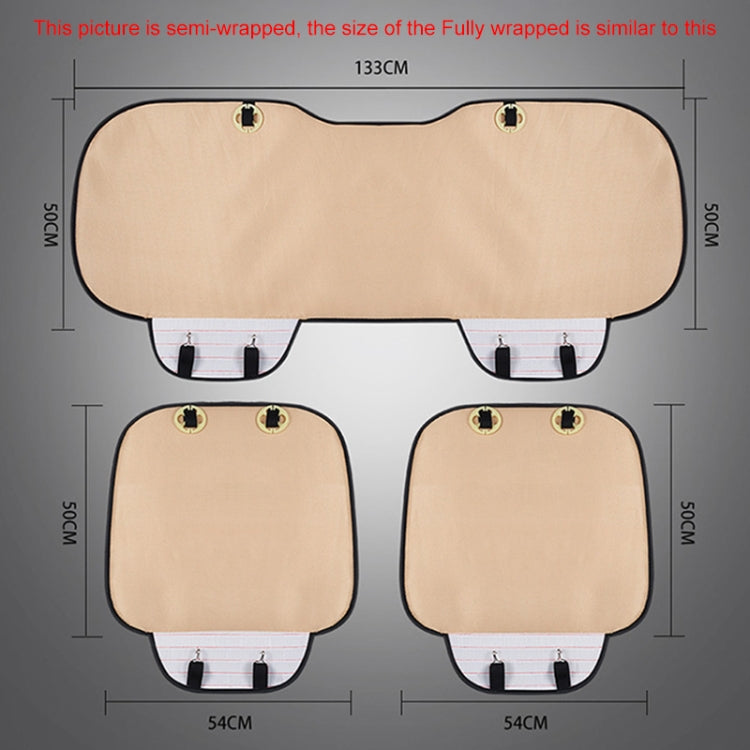 3 in 1 Car Seat Cushion Free Binding All Inclusive Seat Mat Set (Coffee)