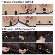 3 in 1 Car Seat Cushion Free Binding All Inclusive Seat Mat Set (Coffee)
