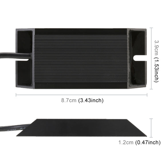 2 PCS 1156 / BAU15S DC12V 50W 6 Ohms Turn Signal / Reversing Light / Brake Light Split Dual Resistance Decoder