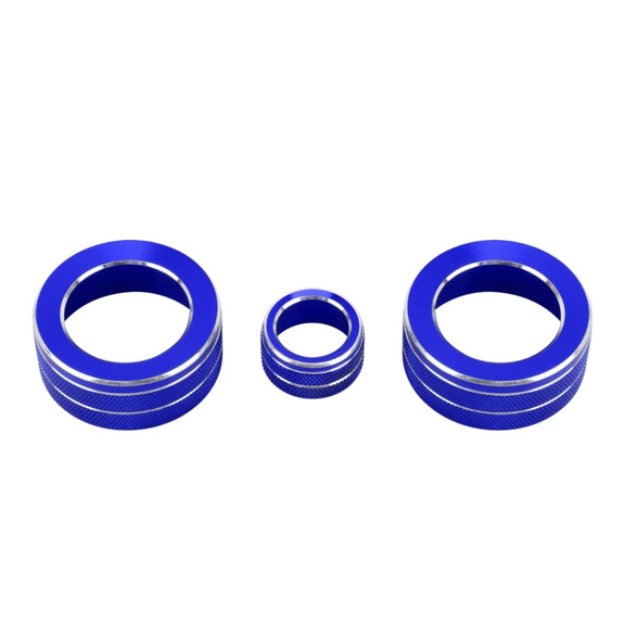 3 PCS Car Metal Air Conditioner Knob Case for Honda AVANCIER / URV (Blue)
